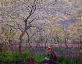 Claude Monet An Orchard in Spring painting
